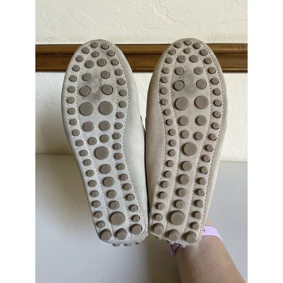 Mercanti Florentini Suede Driving Loafers Tan Moccasin Slip On Tie - Picture 7 of 7